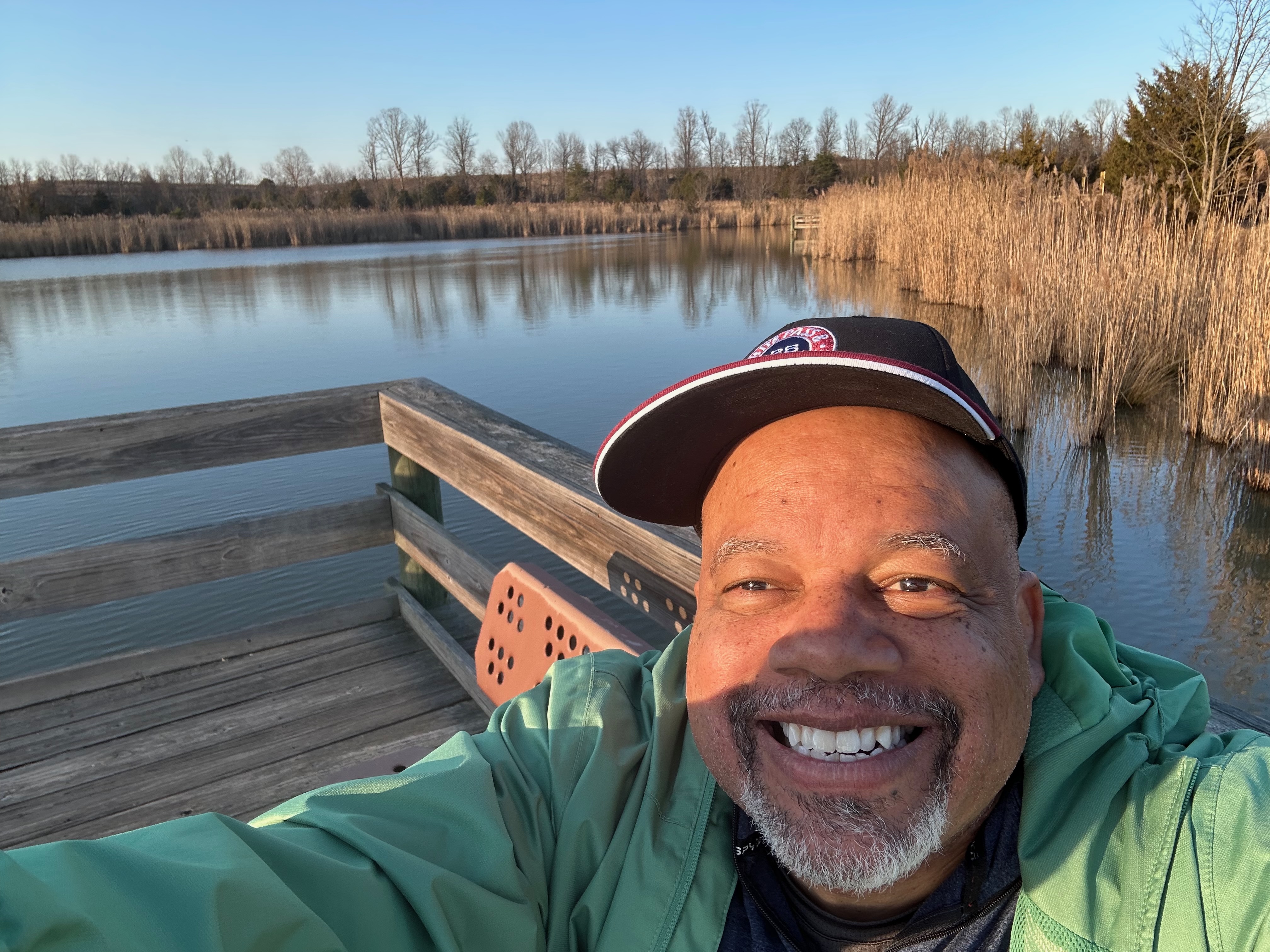 Stephen Thomas at the lake